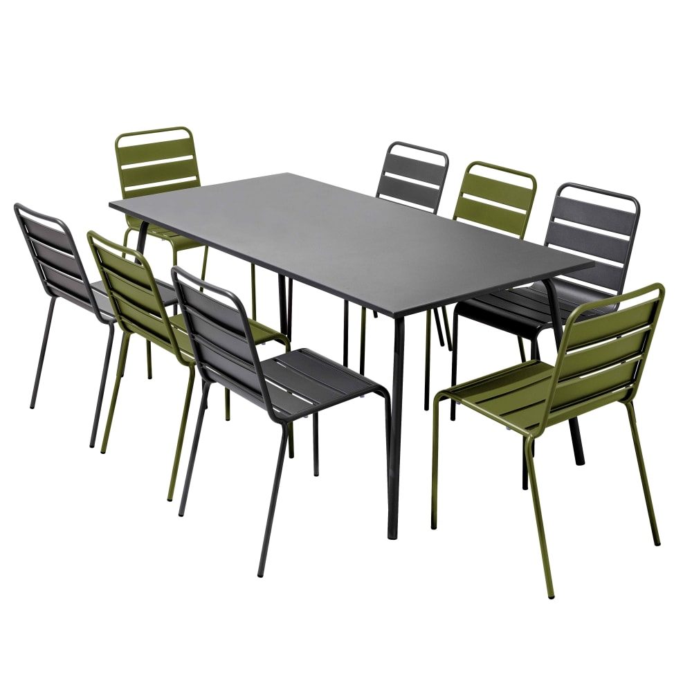 ensemble table de jardin - chaises