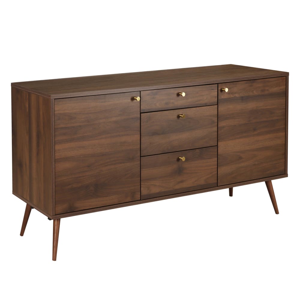 Buffet design effet bois foncé