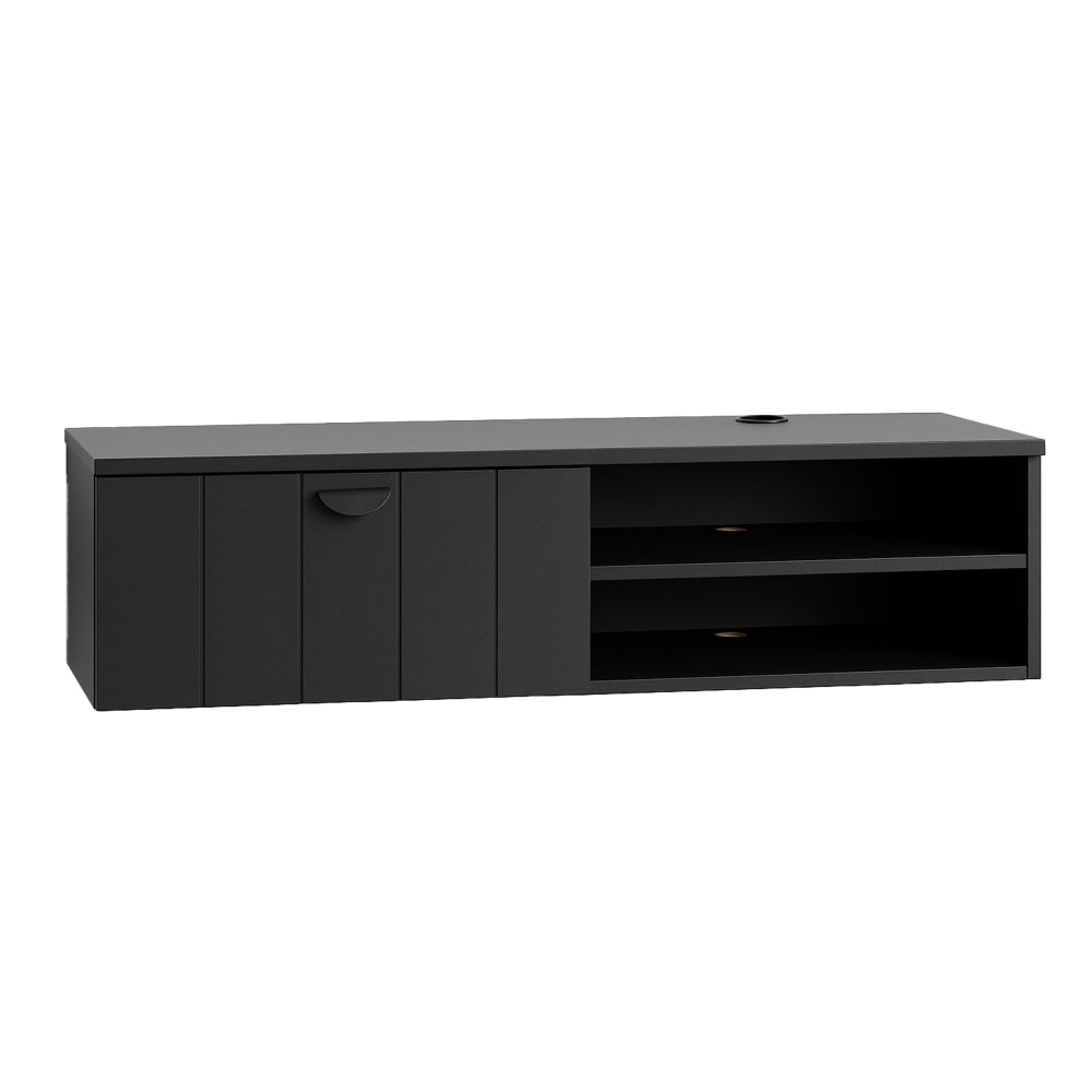 Meuble tv suspendu 120 cm moderne noir