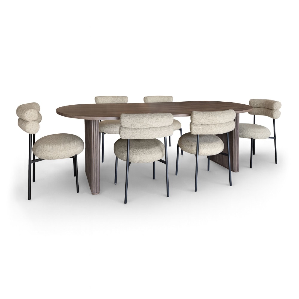 ensemble table ovale