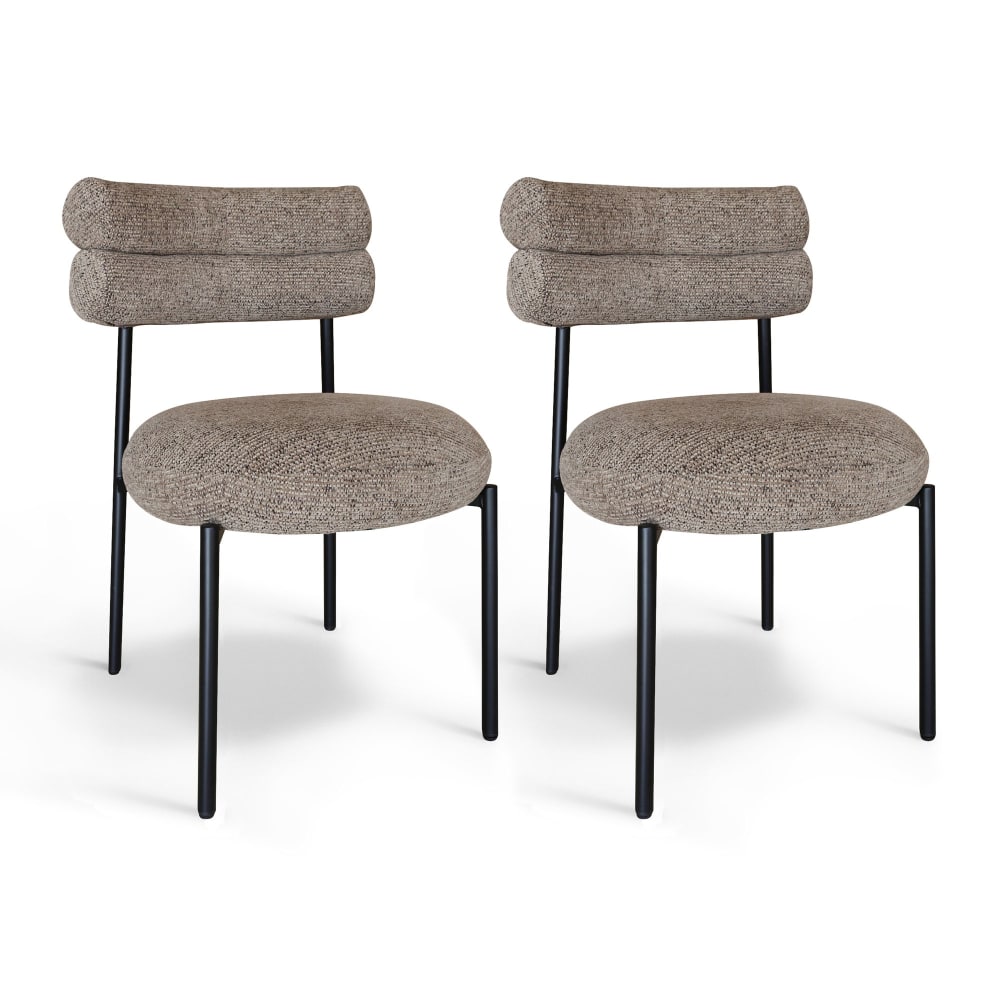 Lot de 2 chaises en tweed