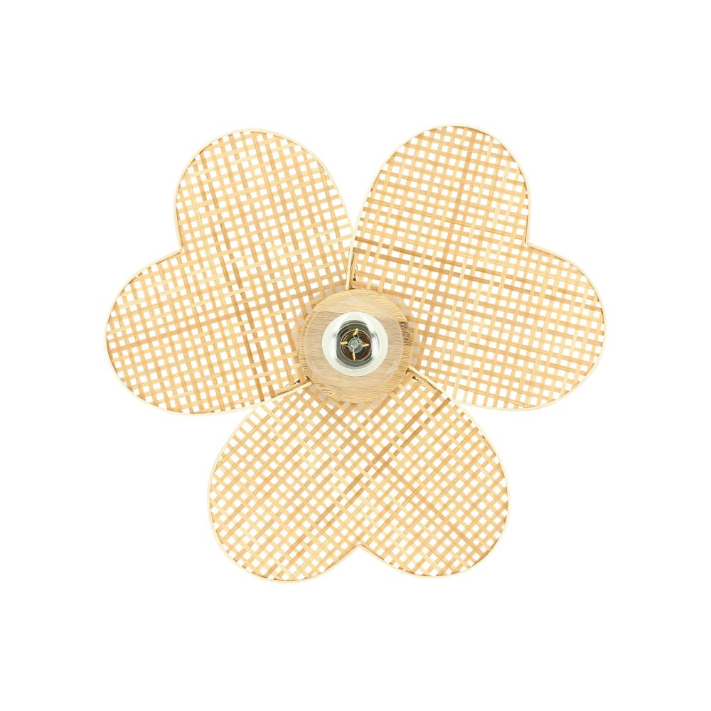 Applique murale en forme de fleur en bambou d45cm