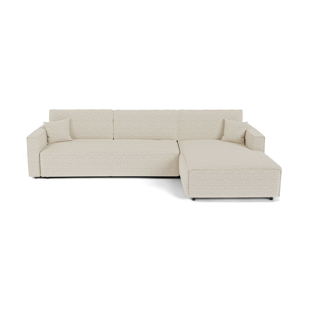 Canapé angle droit convertible - coffre