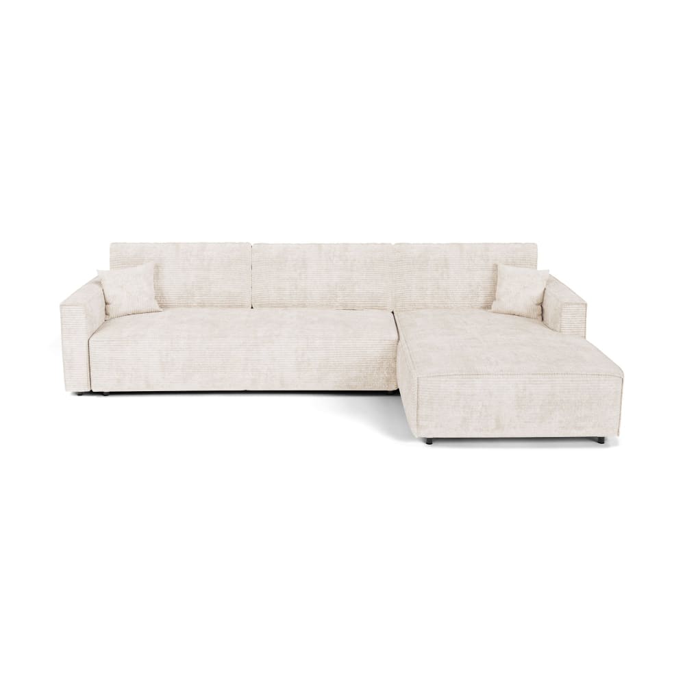 Canapé angle droit convertible - coffre
