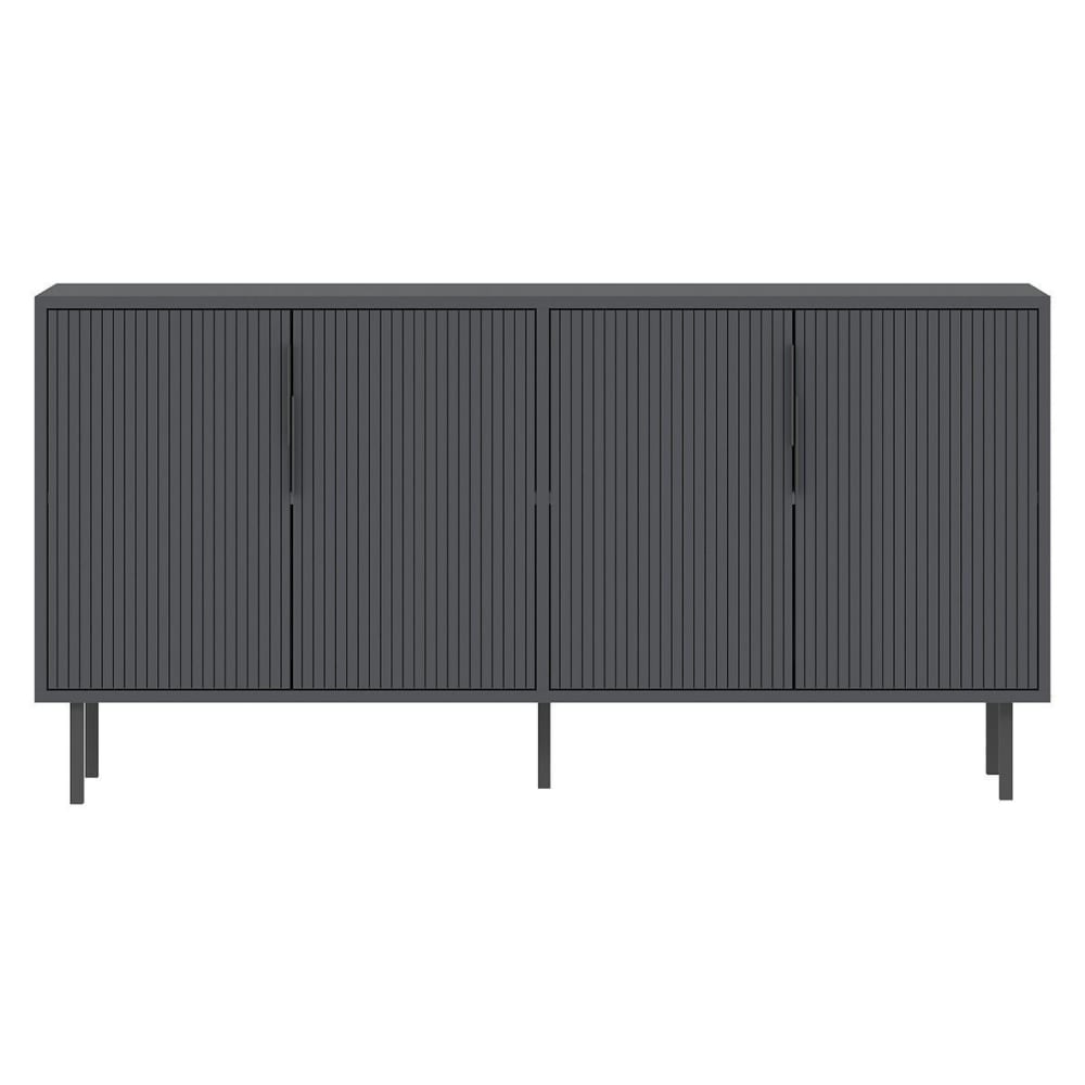 Buffet 4 portes L150 cm - Gris Anthracite