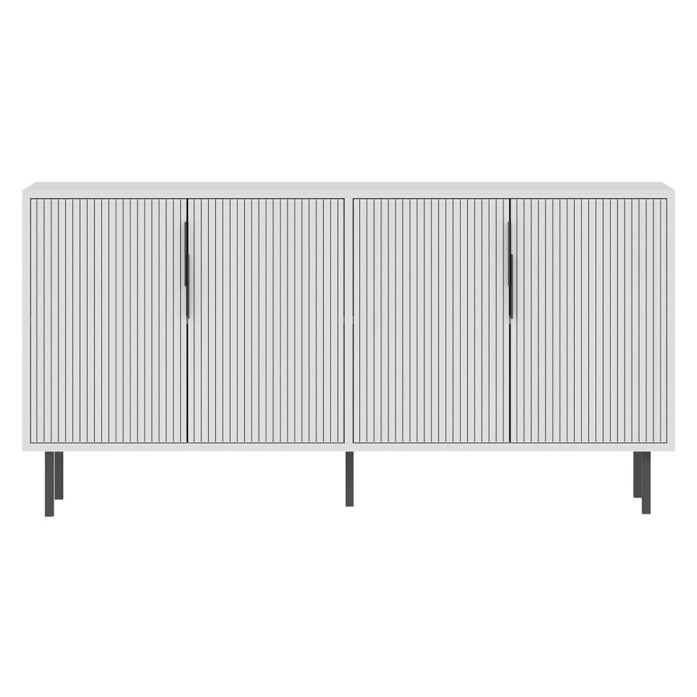 Buffet 4 portes L150 cm - Blanc
