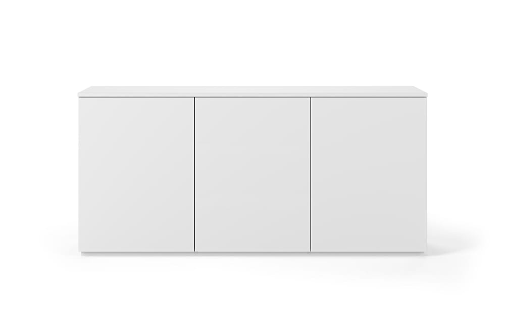 Buffet 3 portes effet bois blanc H84