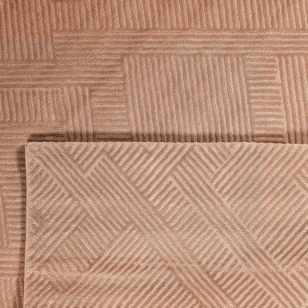 Tapis motif arc relief - mocca - 80x150 cm — vue 4