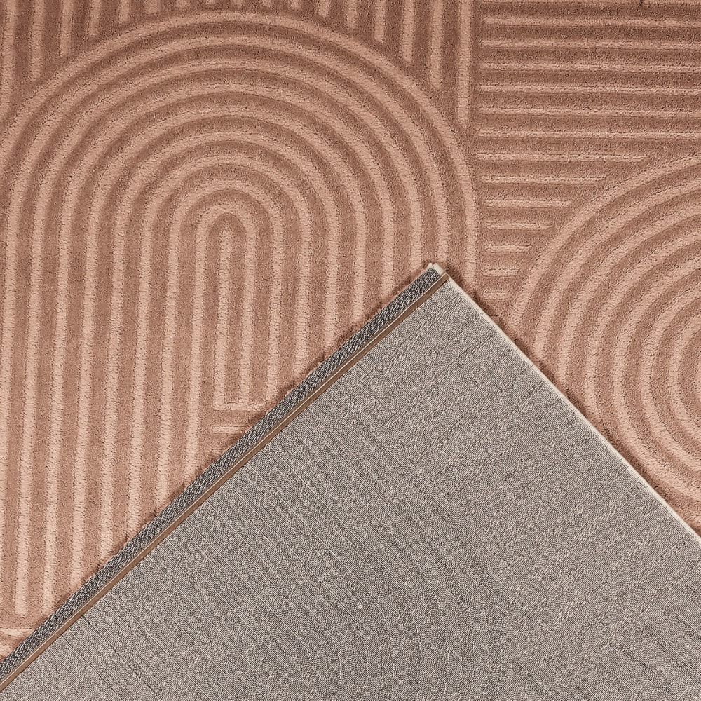 Tapis à poils ras motif géométrique - mocca - 80x150 cm — vue 4