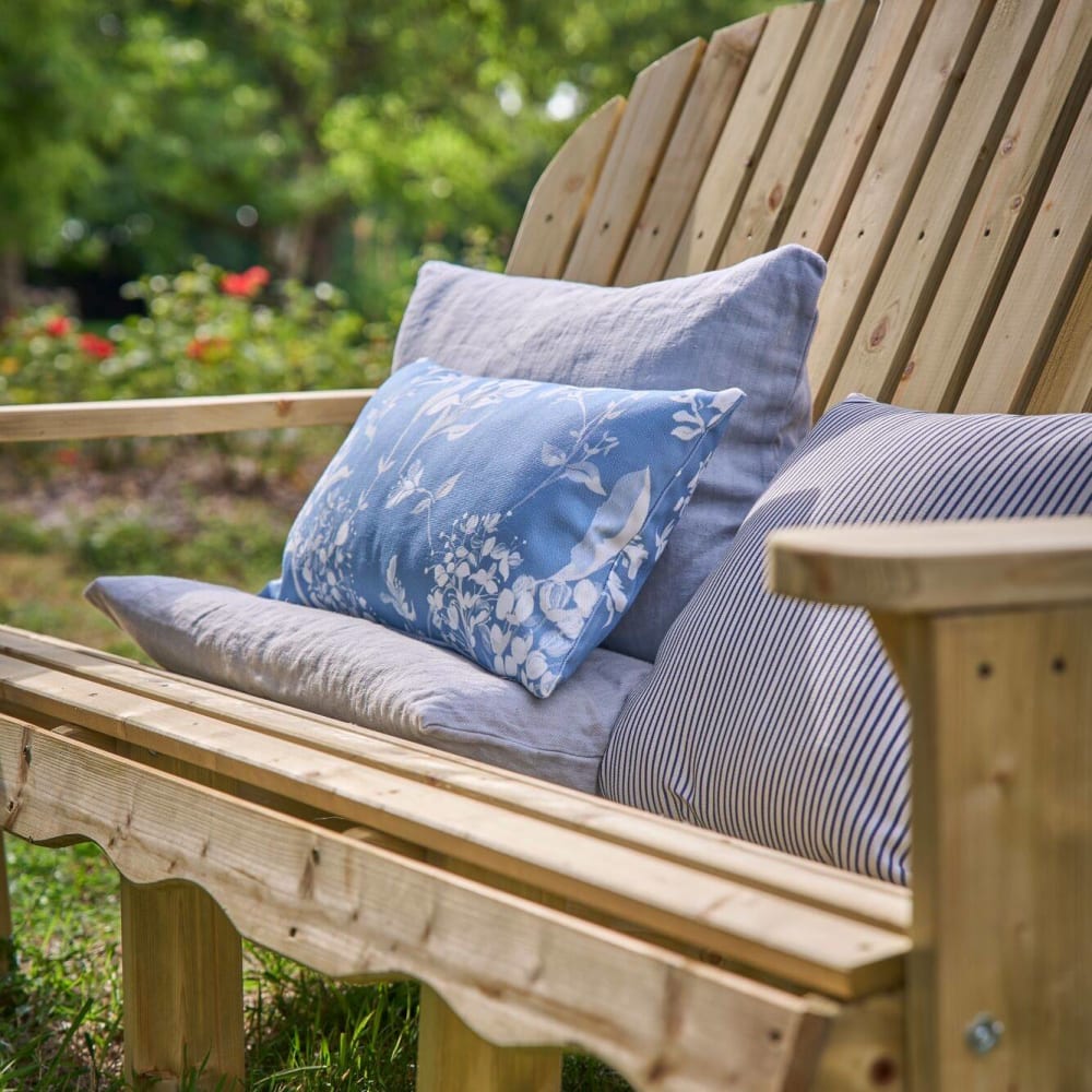 Coussin en coton bleu 30 x 50 cm