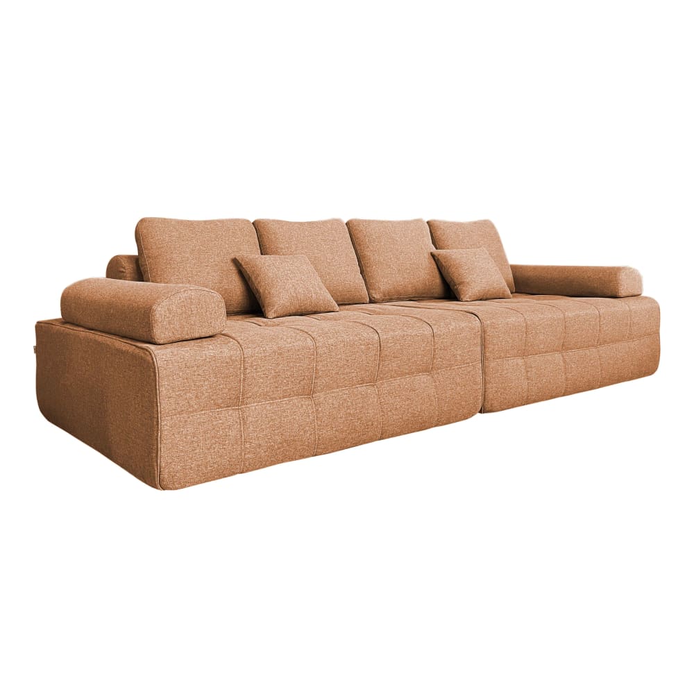 Canapé modulable 4 places - terracotta