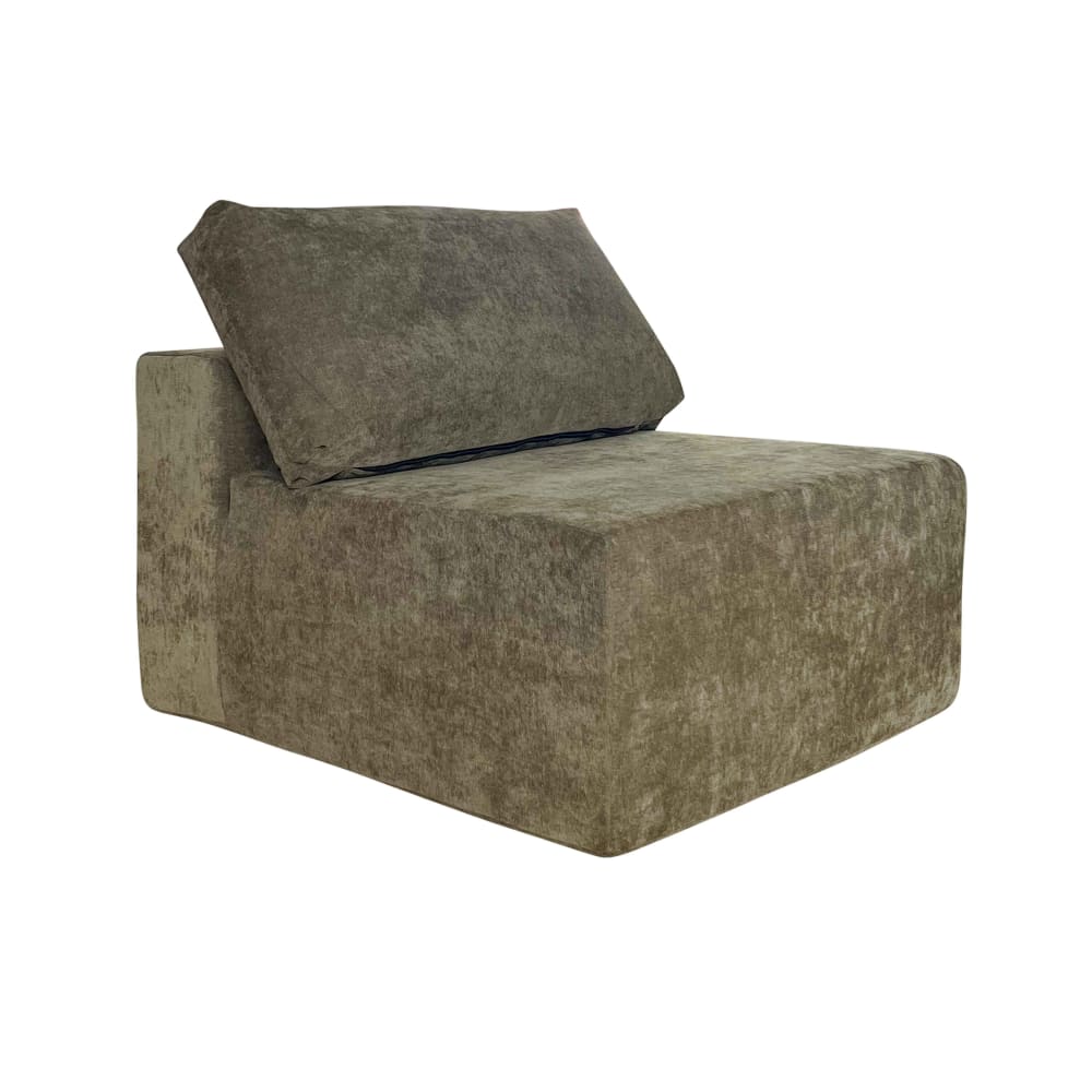 Fauteuil en tissu pour canapé modulable vert L 100 cm