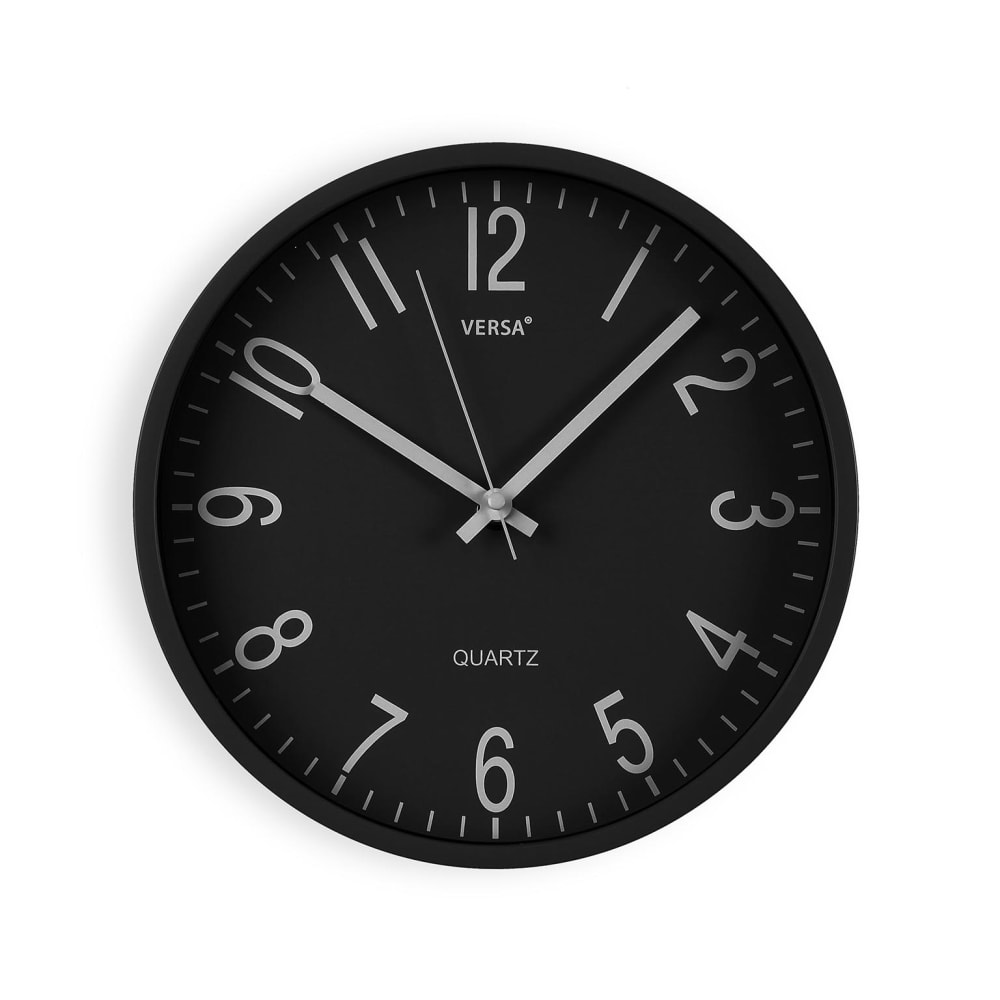 Horloge murale en polypropylène noir Horloge murale en polypropylène noir