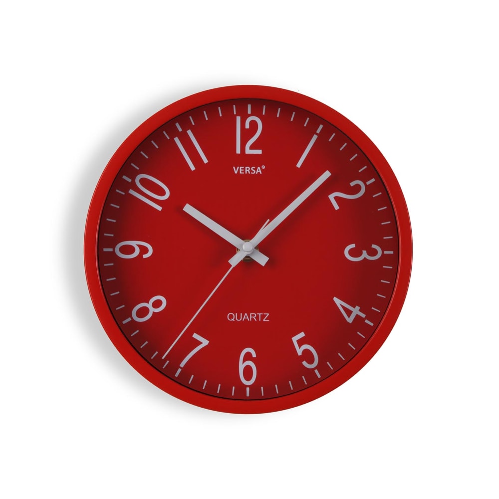Horloge murale en polypropylène rouge Horloge murale en polypropylène rouge