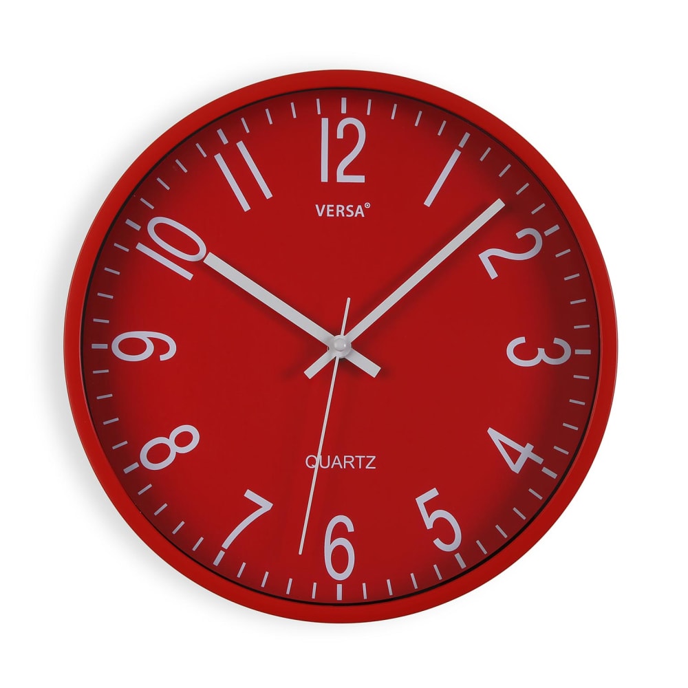 Horloge murale en polypropylène rouge Horloge murale en polypropylène rouge