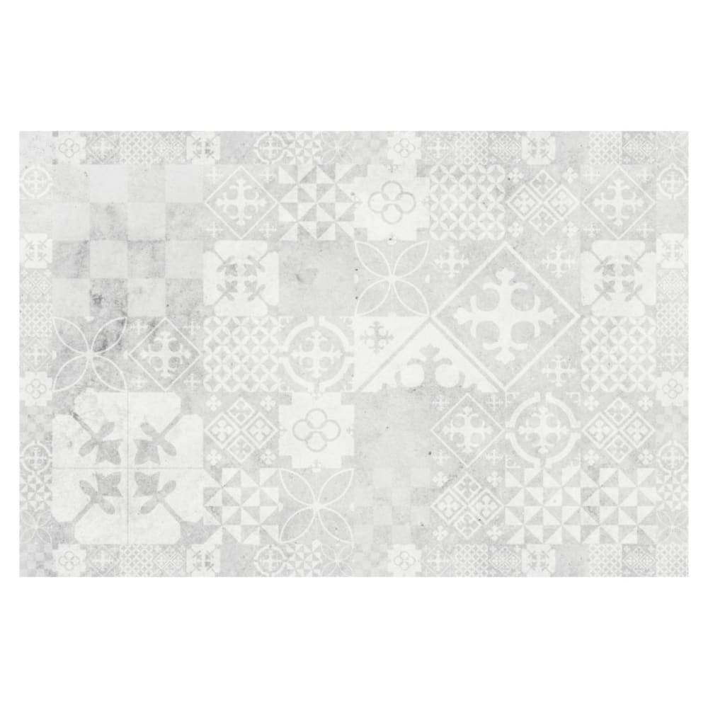Lot de 4 - set de table en vinyle gris carreaux de ciment 30x45 cm