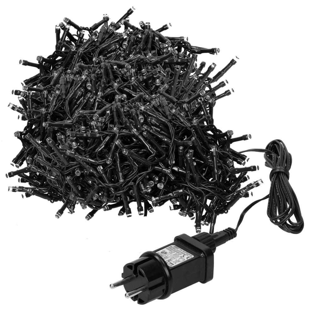 ECD Germany LED Cluster Lichterkette 39m 3000LED Kaltweiß mit Timer 8 Modi Außen - Pvc - Polyvinlychlorid