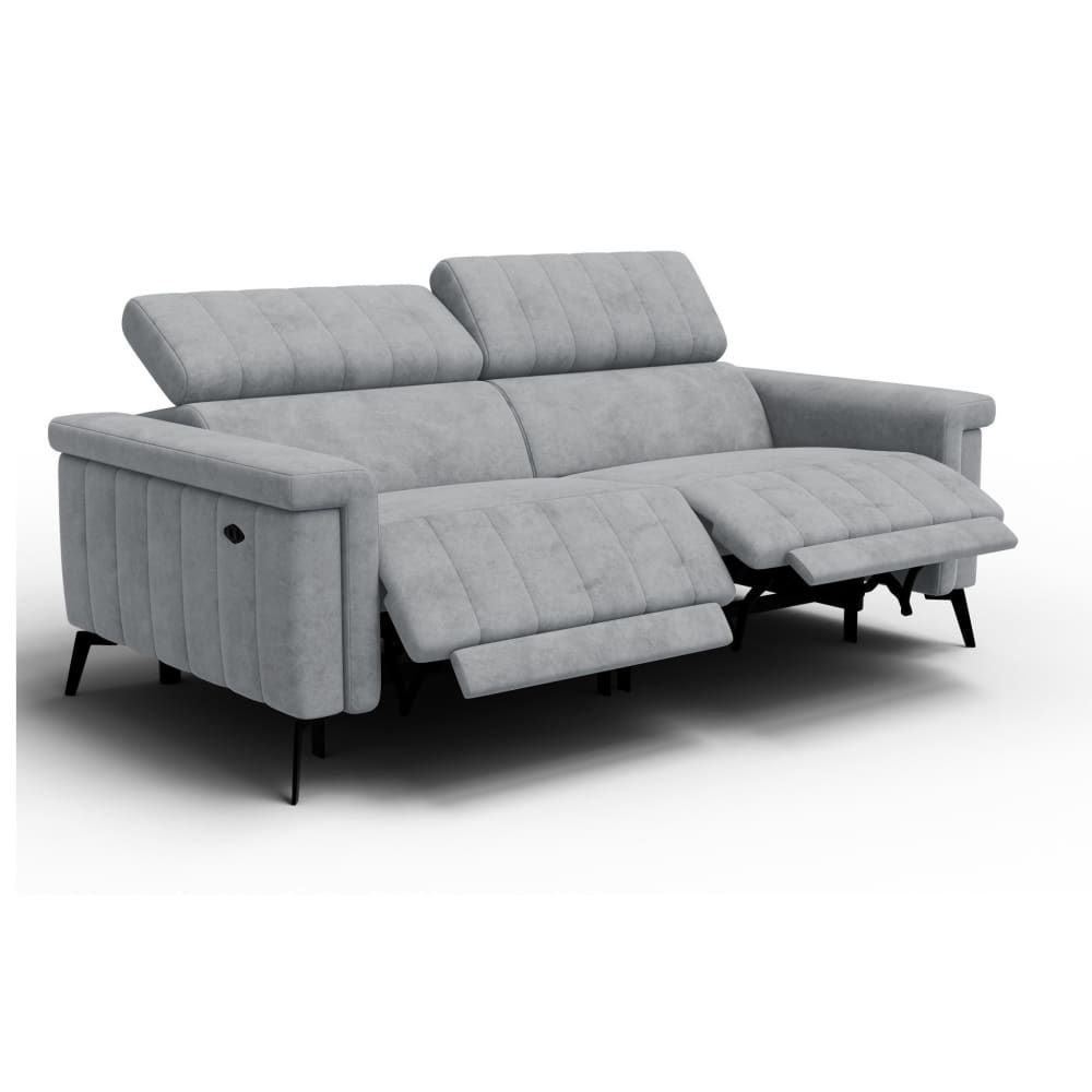 Canapé relax 3 places, gris clair