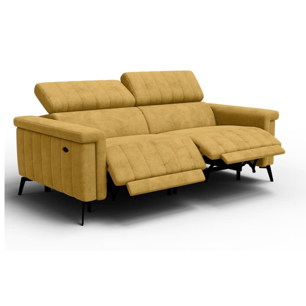 Canapé relax 3 places, jaune