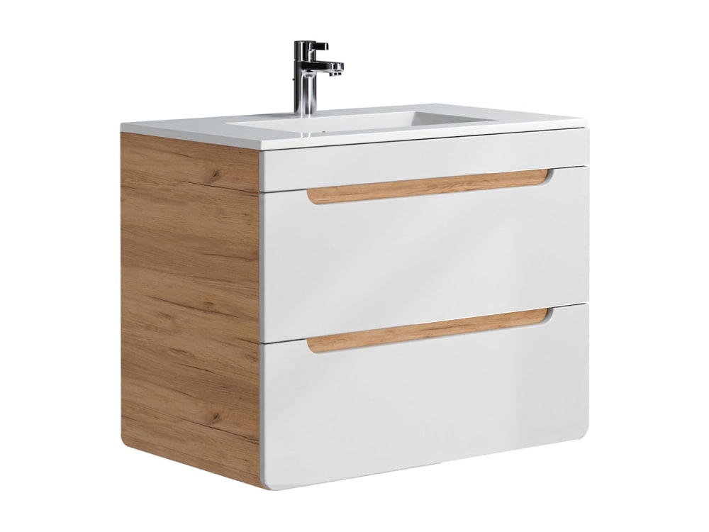 Meuble simple vasque - naturel