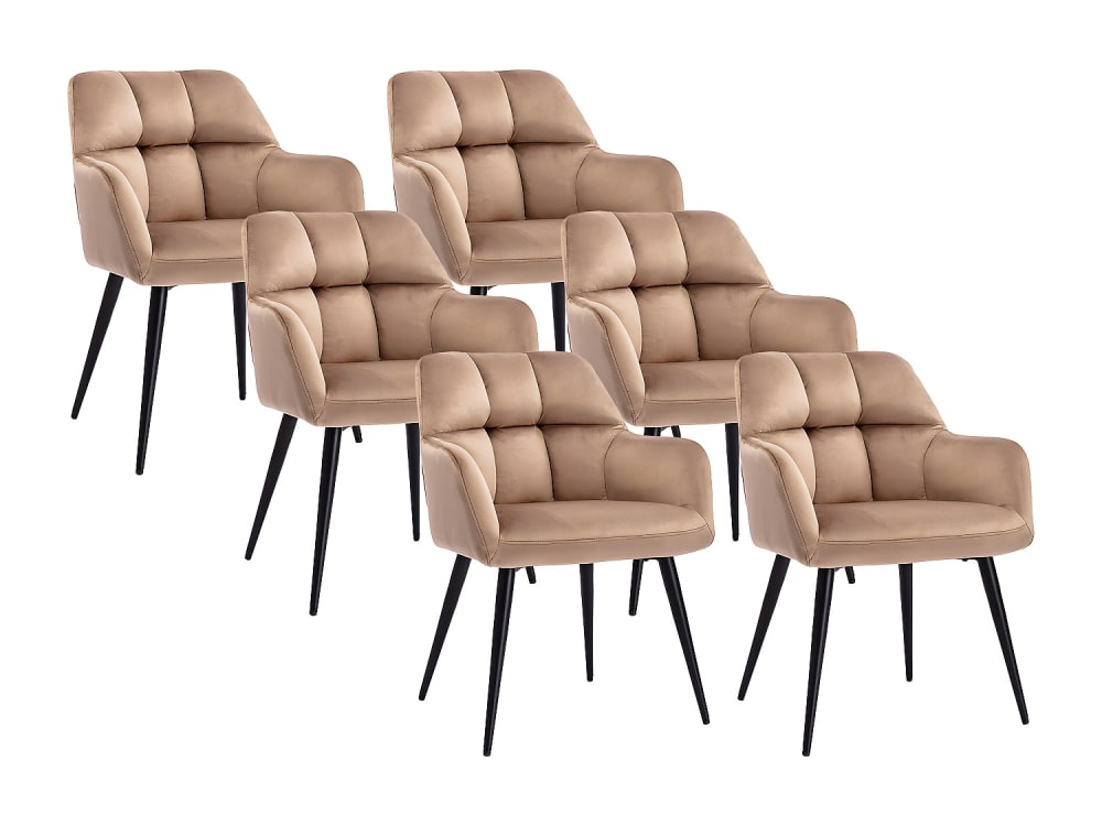 chaise velours beige