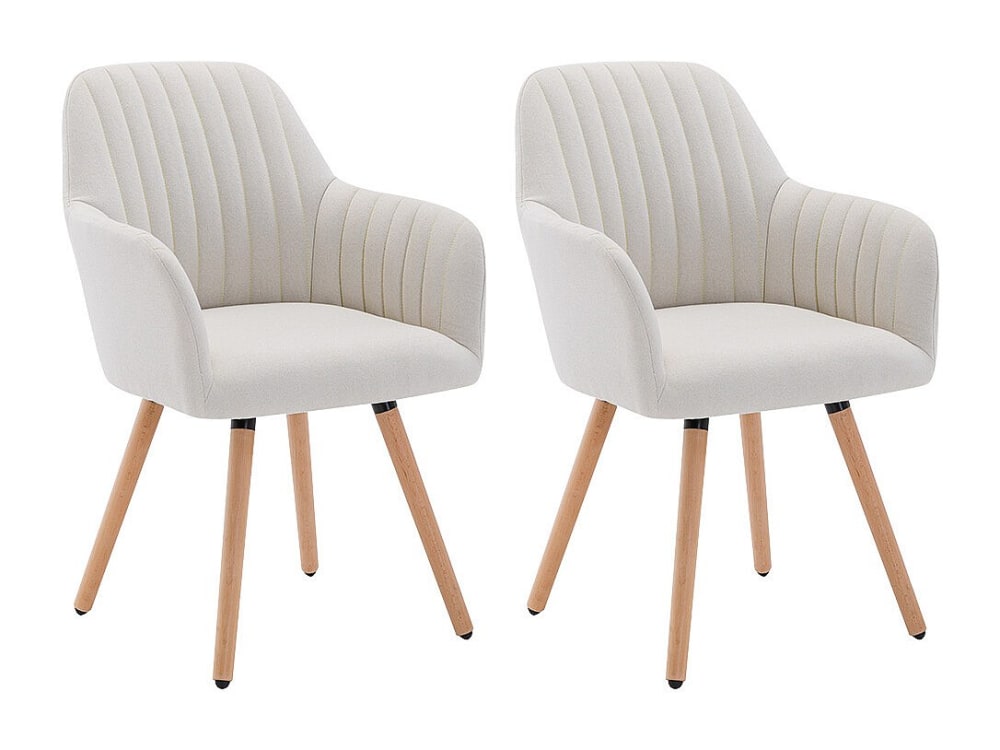 Lot de 2 chaises  crème