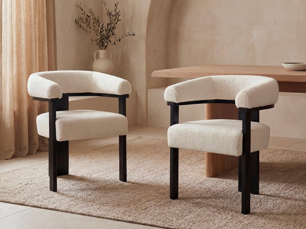 Lot de 2 chaises bois blanc