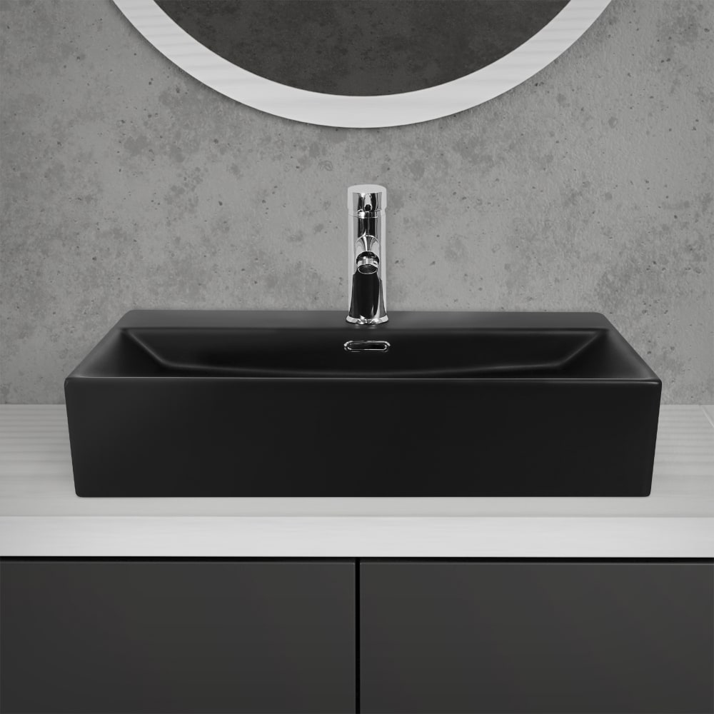 Keramik Waschbecken Aufsatzwaschtisch Hängewaschbecken 60,5x36,5