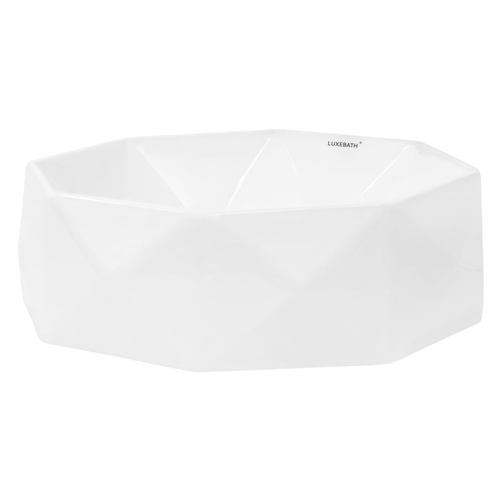 ML-Design Waschbecken aus Keramik in Weiß glänzend, Ø 42x13,5 cm Weiß Keramik