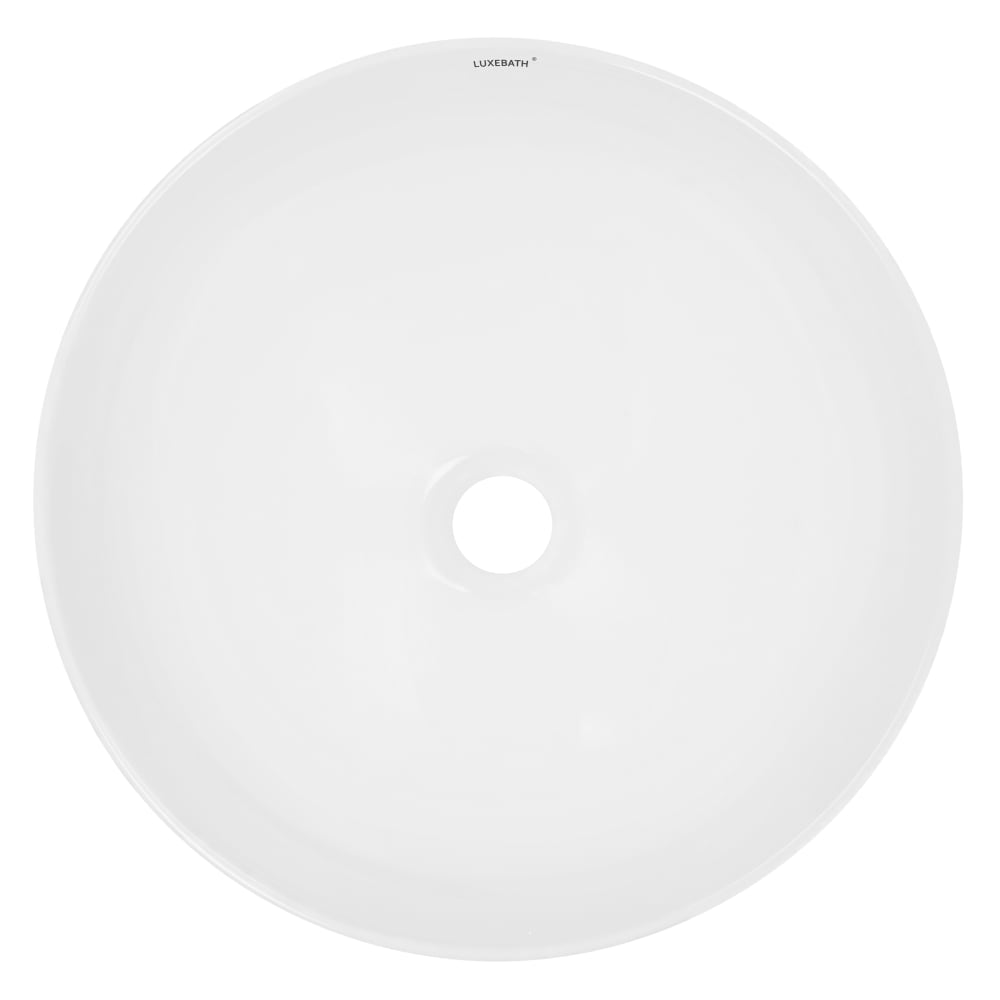 Waschbecken Keramik mit Ablaufgarnitur Waschtisch Ø 400x147 mm -