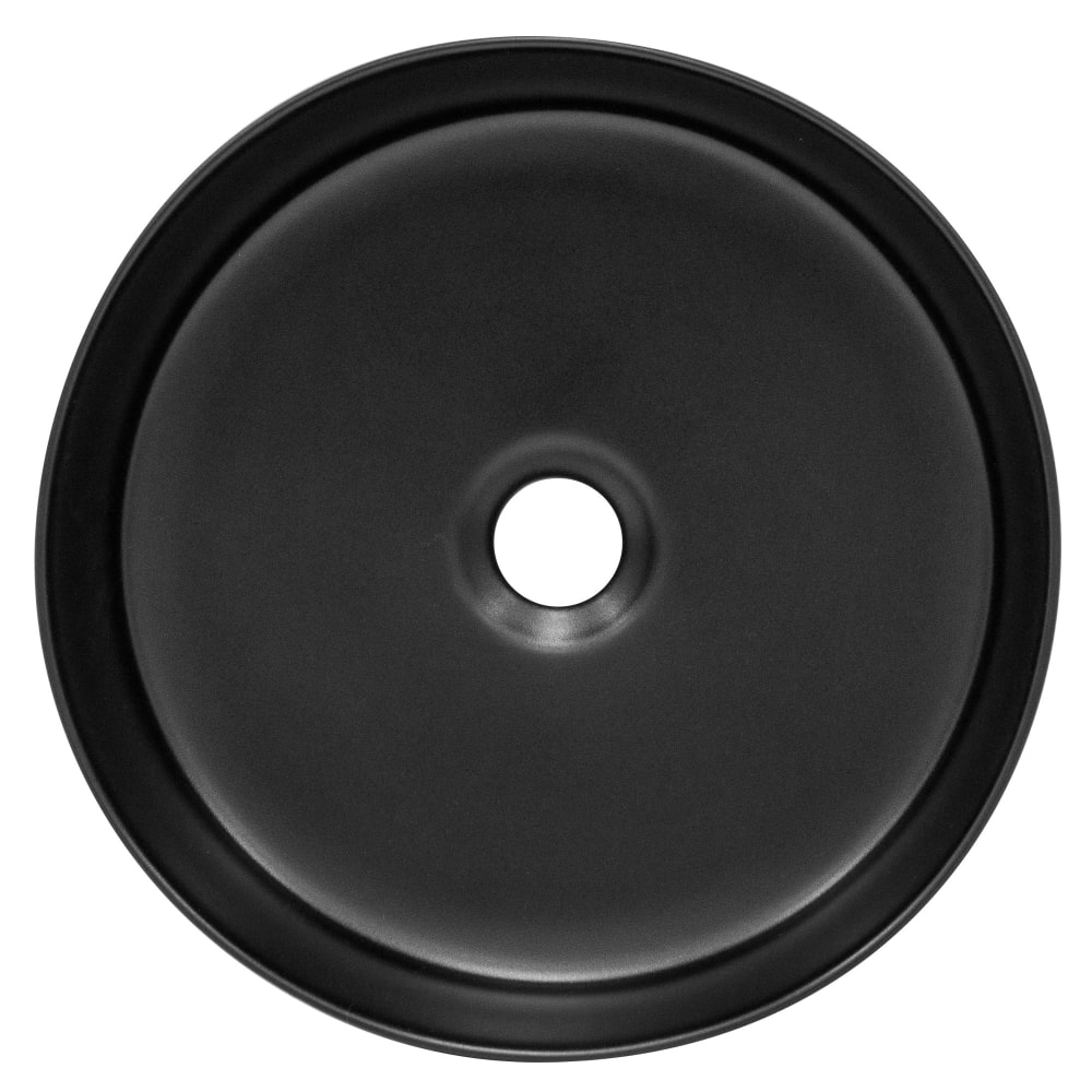 Waschbecken aus Keramik in Schwarz matt Ø 360 x 120 mm, Runde -