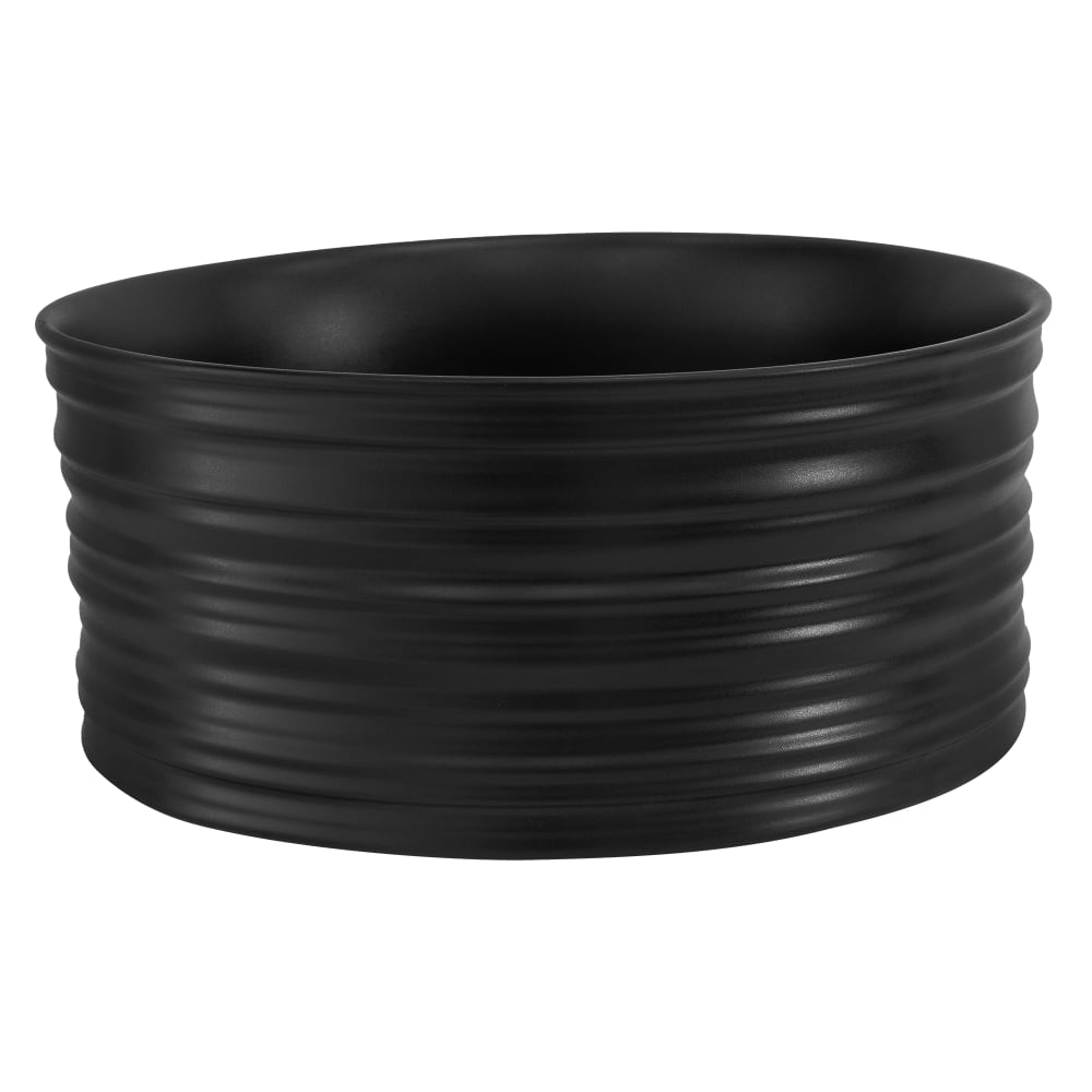 ML-Design Waschbecken aus Keramik in Schwarz matt Ø 41 x 18 cm Rund Schwarz Keramik
