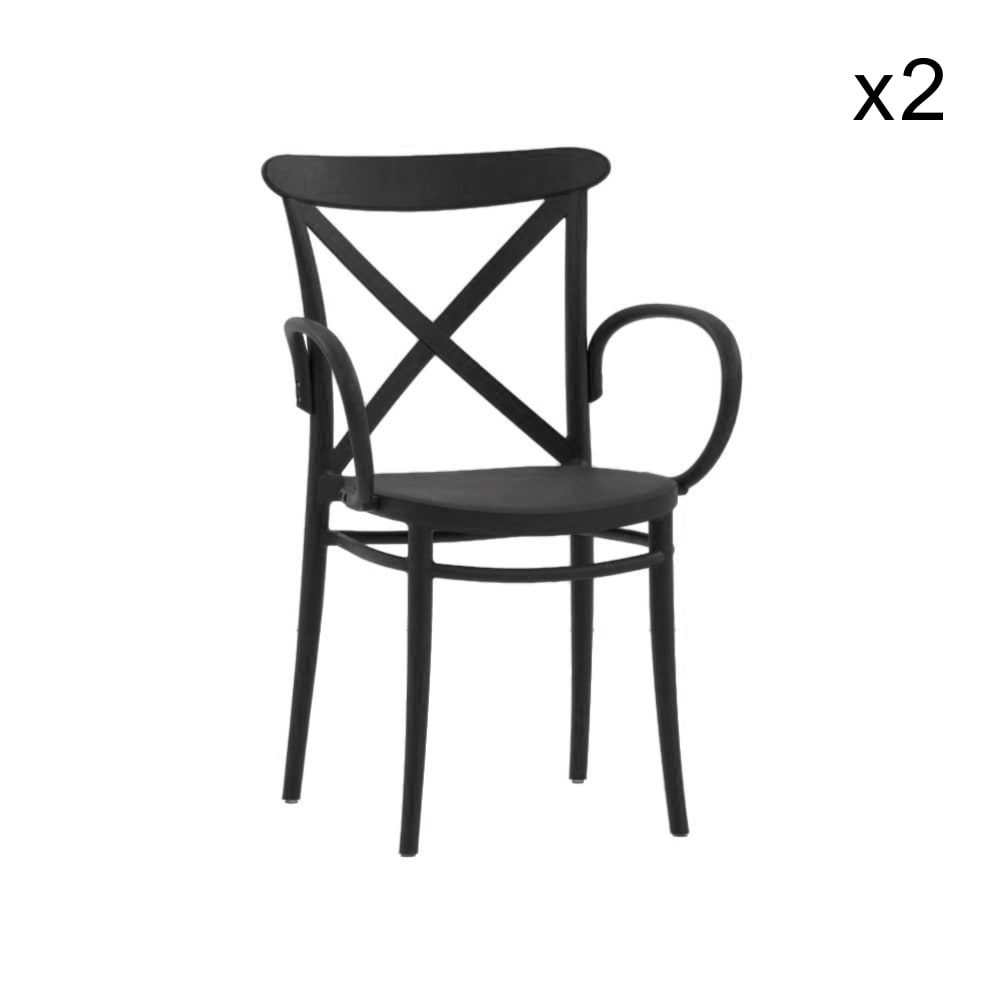 Lot de 2 chaises en polypropylène