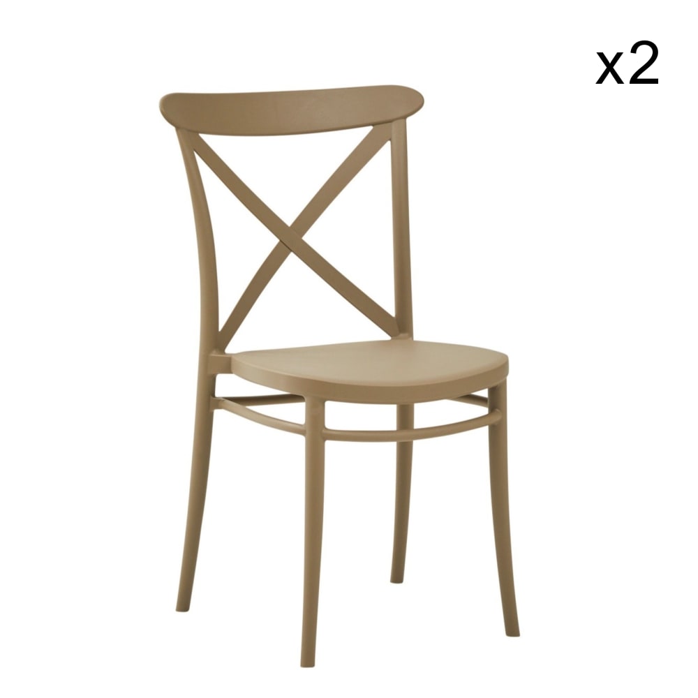 ensemble de 2 chaises - empilables