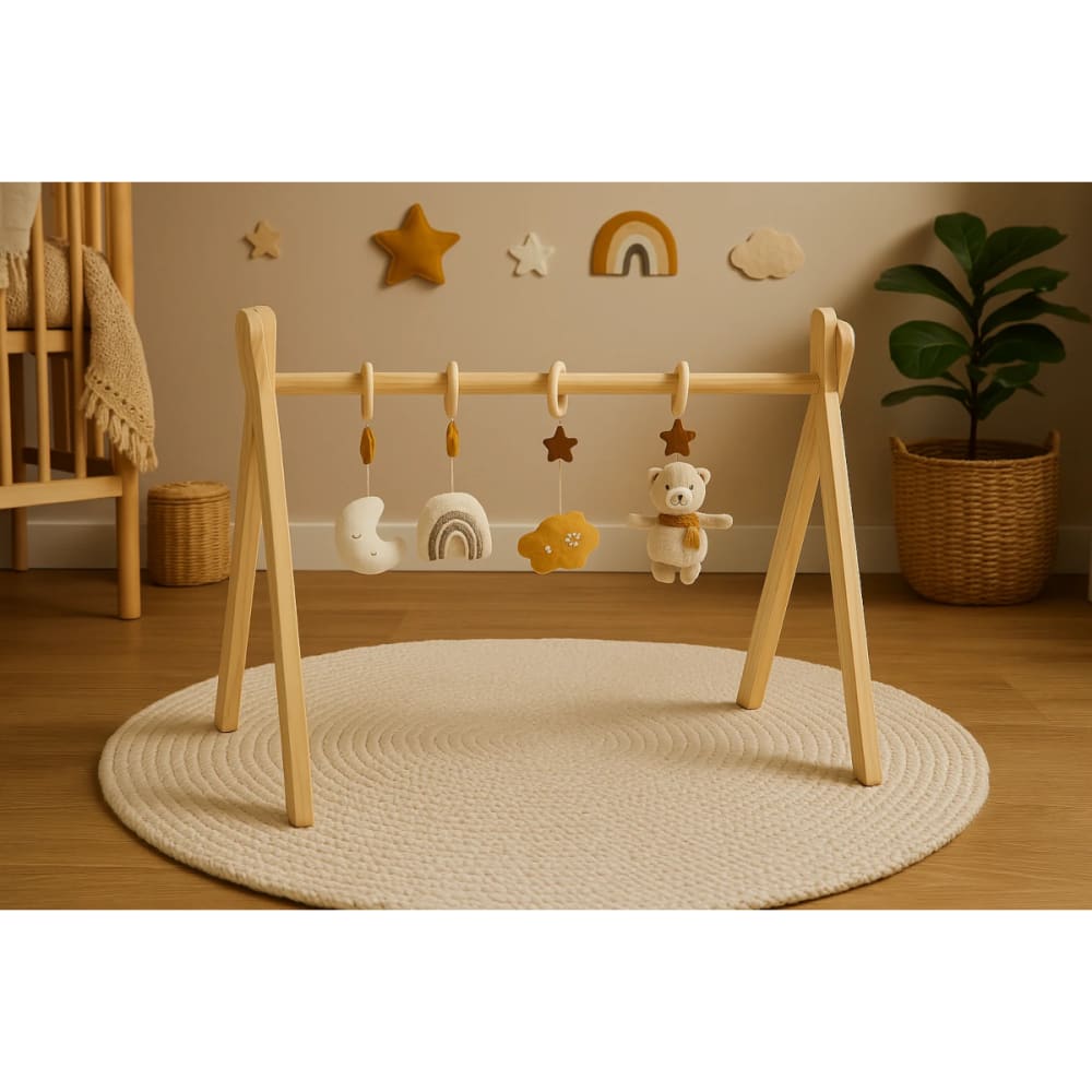 Arche d'éveil bois avec 4 jouets - Maisons du Monde