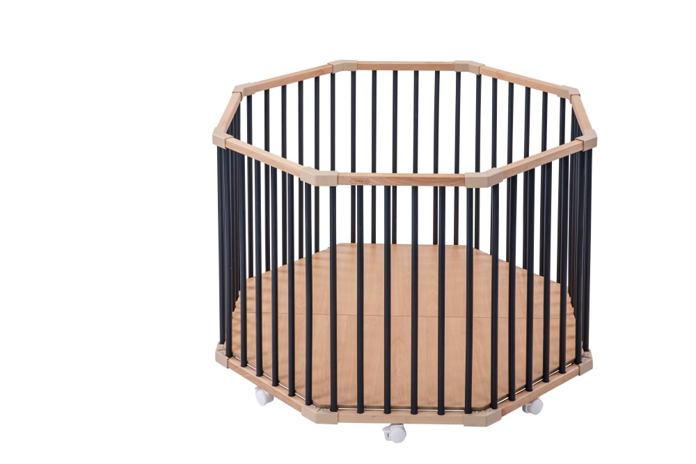 Parc bébé octogonal Basile Hybride Anthracite 104x104x68