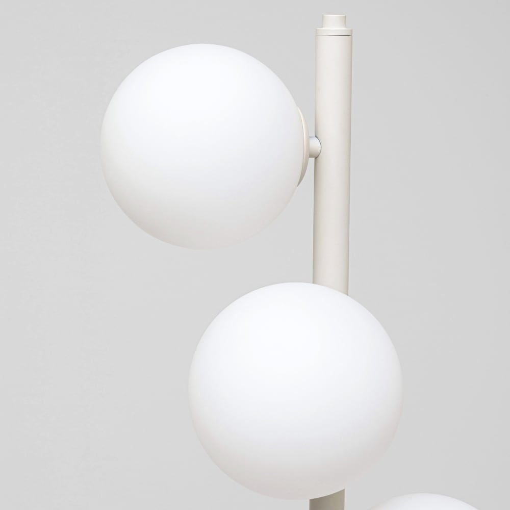 Lampadaire en acier beige et verre h160 — vue 4
