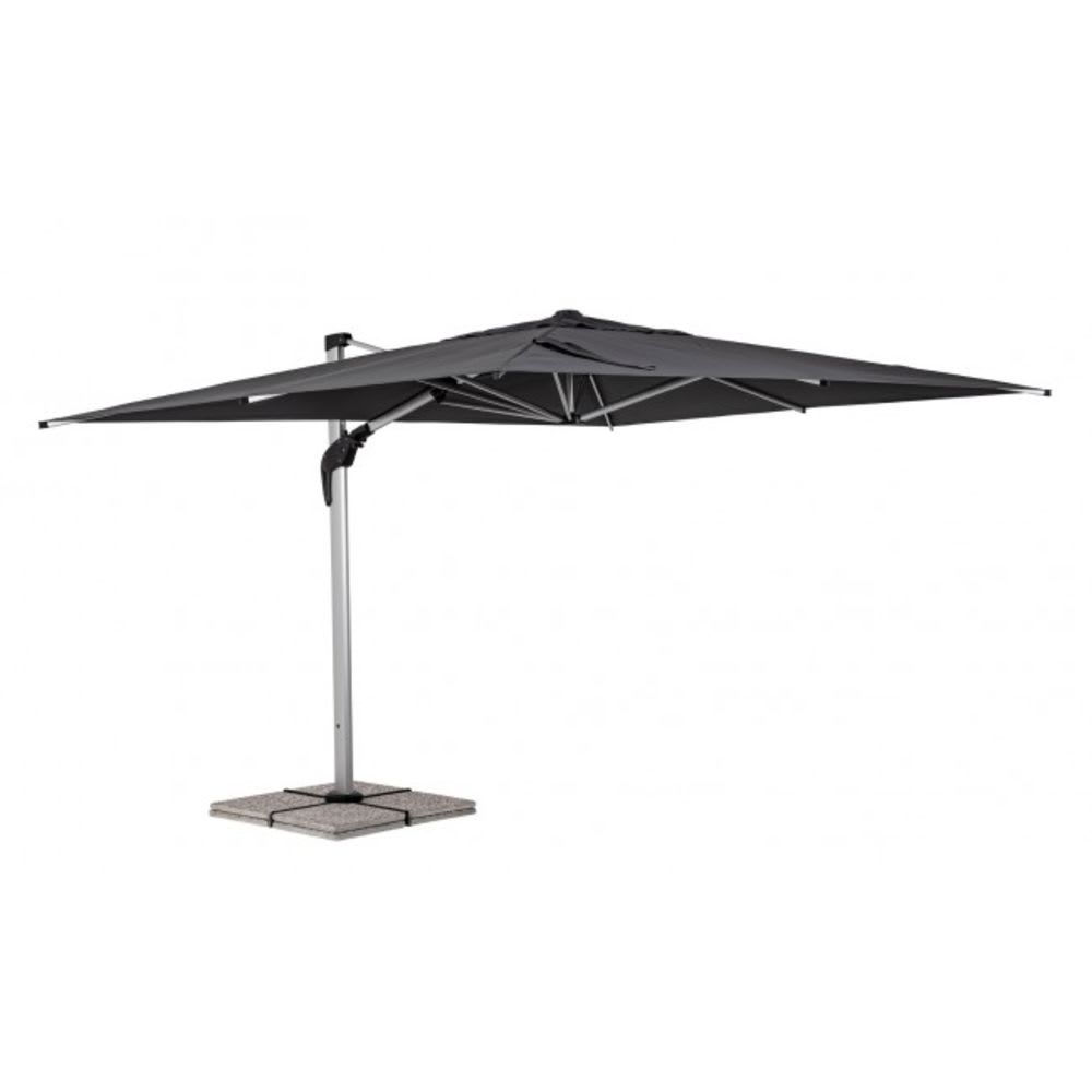 Parasol de jardin en aluminium avec mât en aluminium et toile 3x4