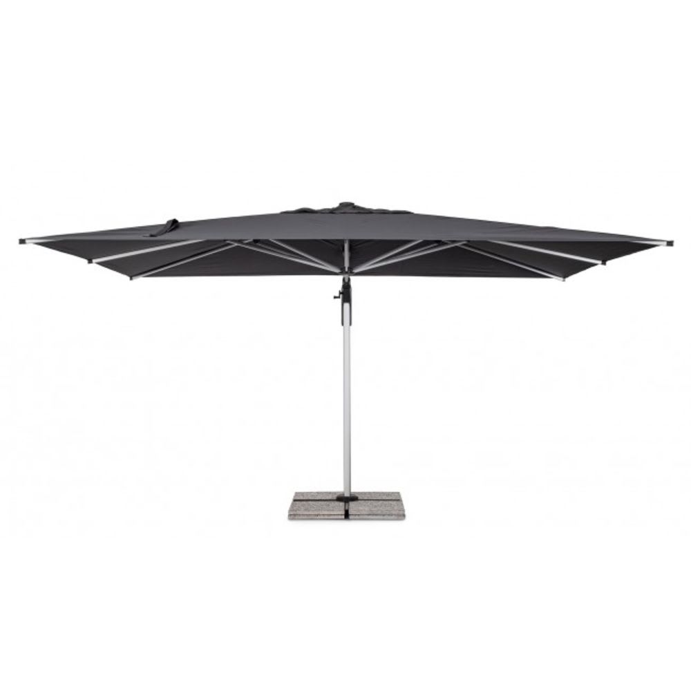 Parasol de jardin en aluminium avec mât en aluminium et toile 3x4