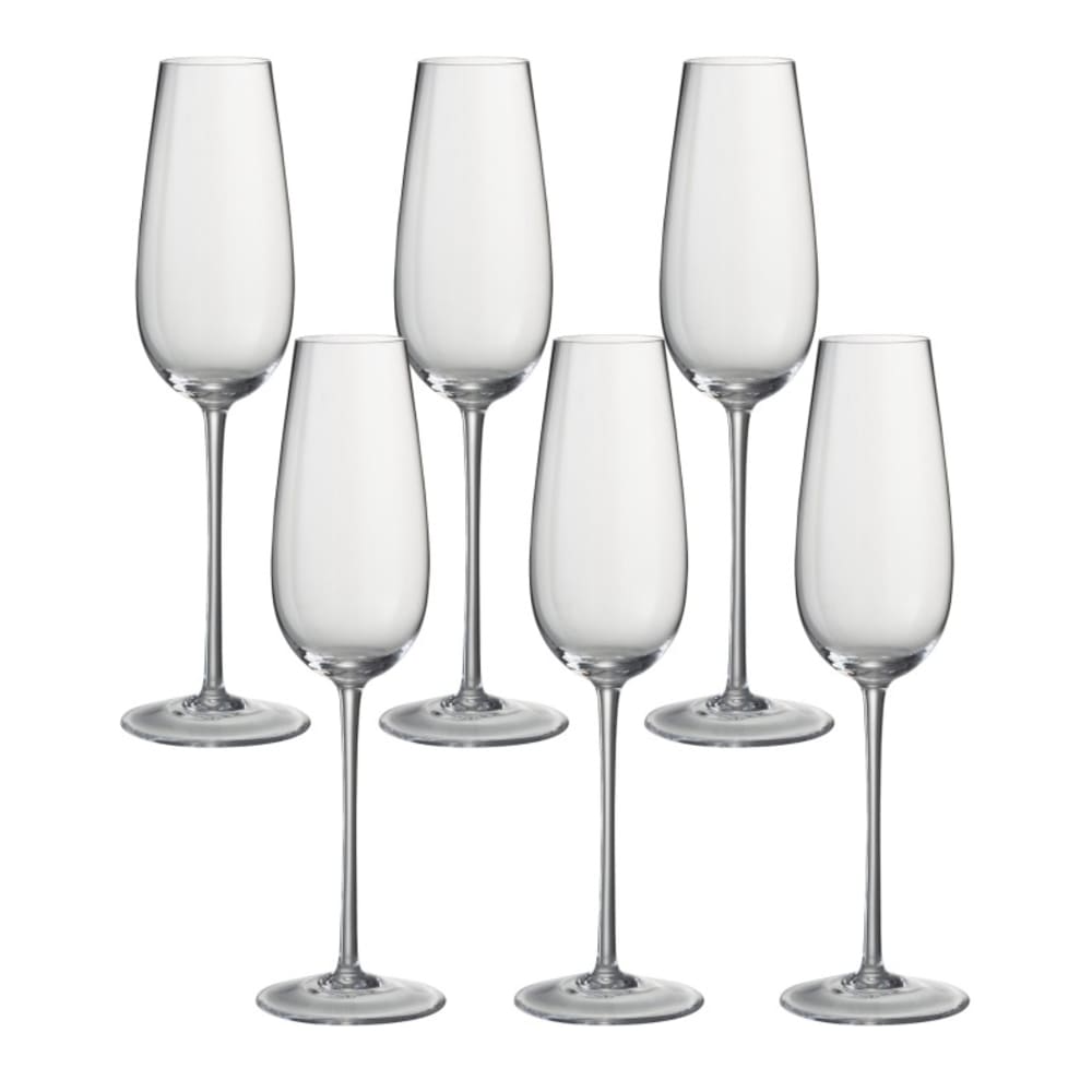 6 verres à champagne