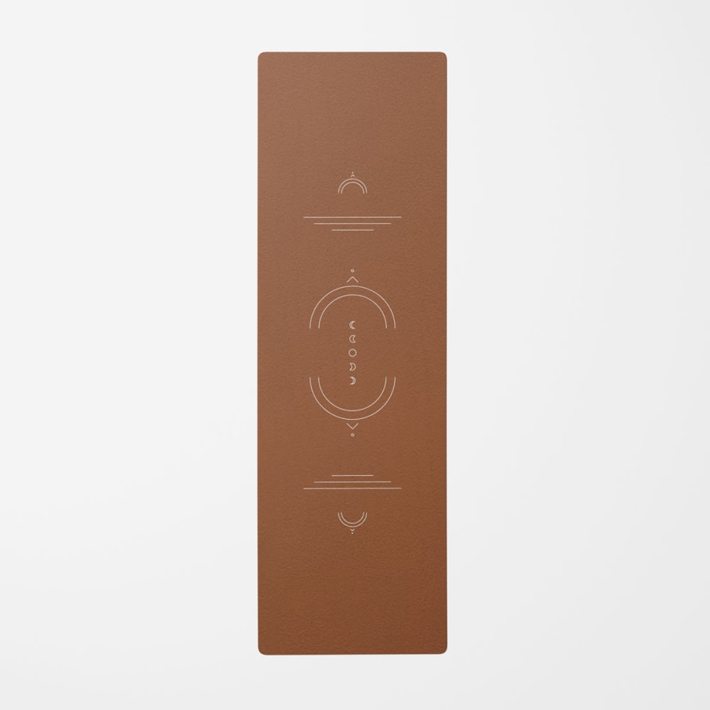 Tapis de yoga âme enracinée marron 62x184 cm