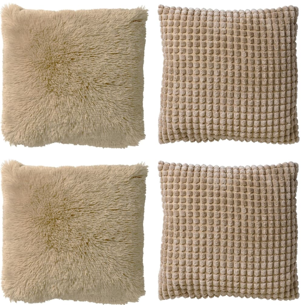 Ensemble 4 coussins - beige