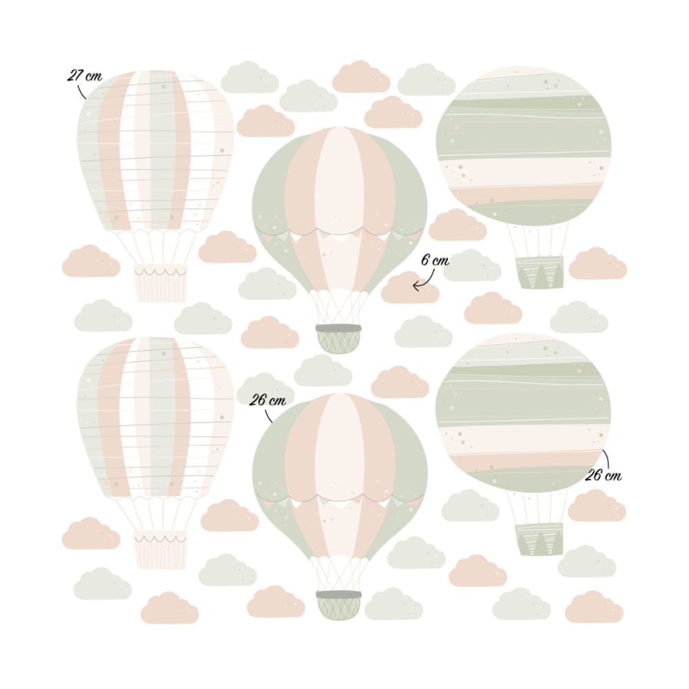 Vinylaufkleger Heißluftballons grün - Maisons Du Monde