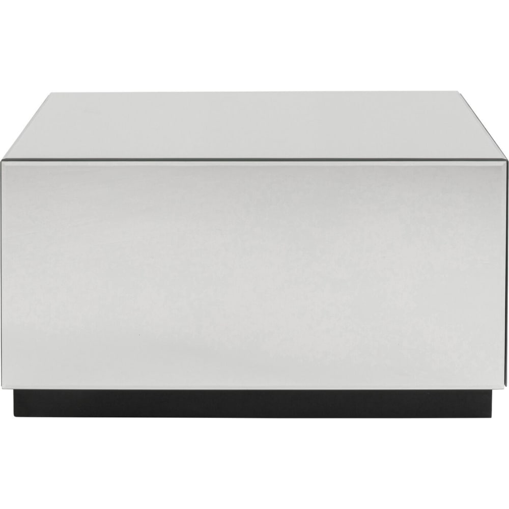 Table basse à tiroirs en verre miroir