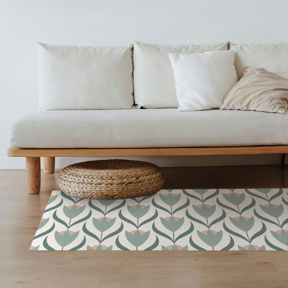 Tapis en vinyle tulipes multicolore 48x198 cm — vue 3