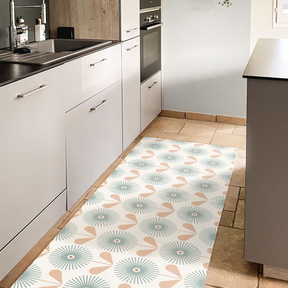 Tapis en vinyle tournesols multicolore 48x198 cm — vue 3