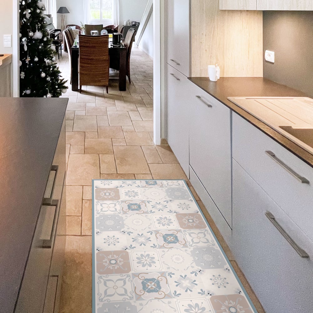 Tapis vinyle carreaux