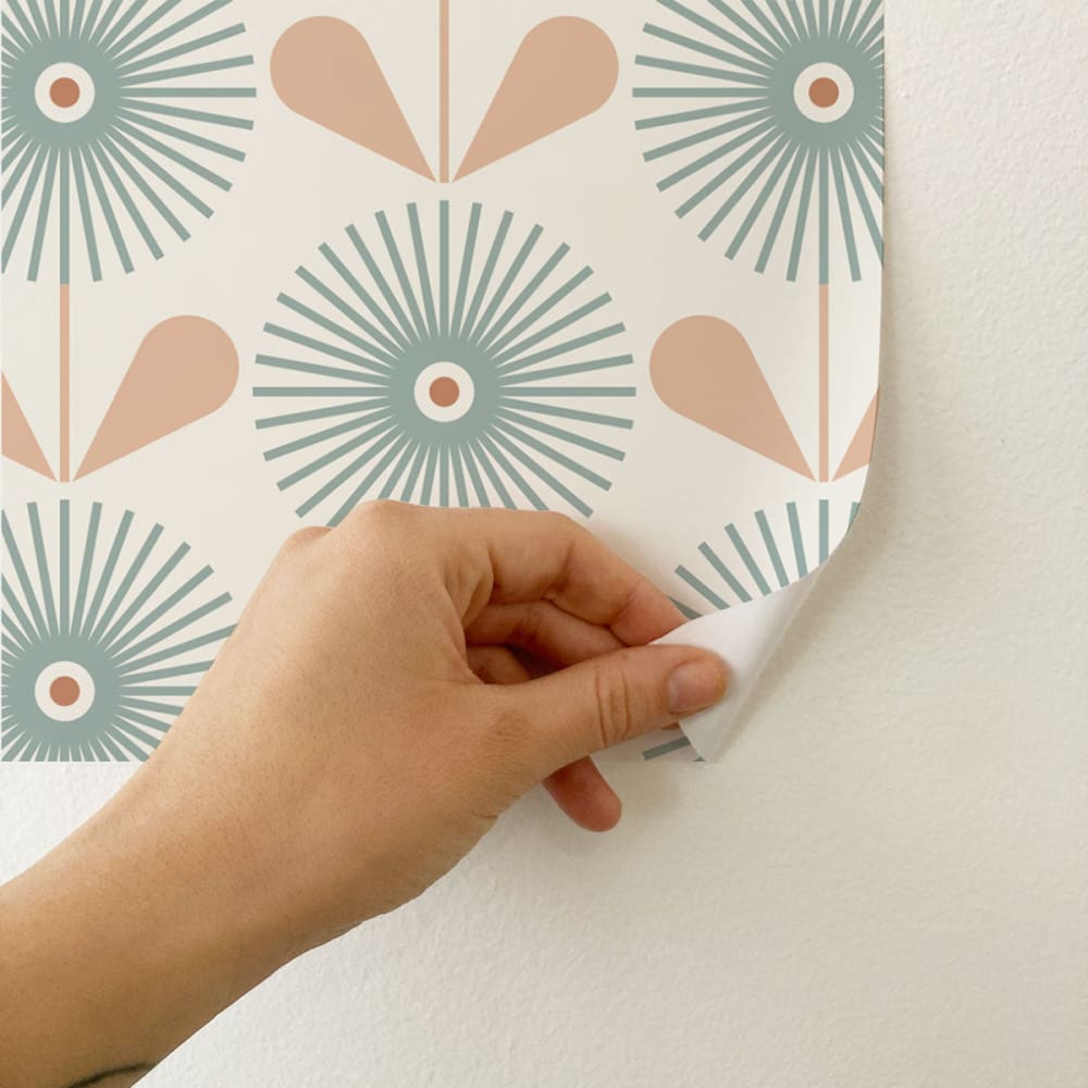 Papier peint vinyle adhésif tournesols multicolore 50x300 cm — vue 4