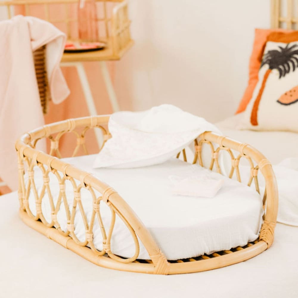 Panier à langer avec matelas rotin naturel 20 x 70 cm (Saudara Collections) - Image 2