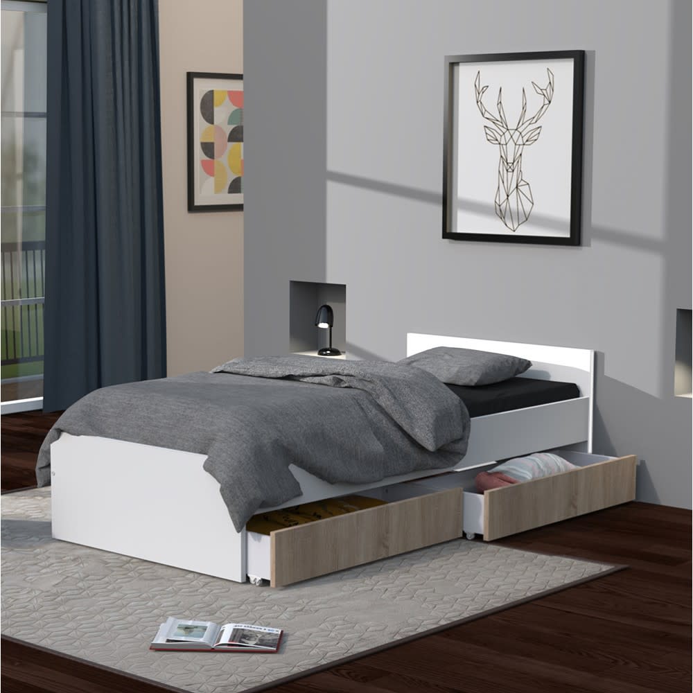 Lit kappa 90x190 + 2 - blanc